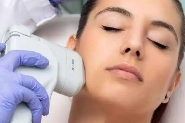 Image of woman having HIFU Suffolk treatment